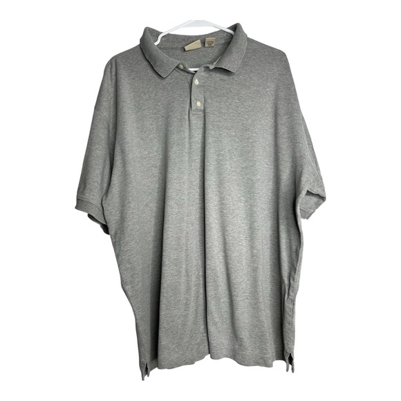 L.L. Bean Heather Gray Polo Shirt - Picture 1 of 3